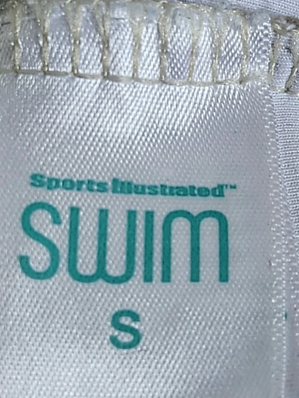 Sports Illustrated Swim Cream Tan 1 Piece Swimsuit, Ruching & Belt, S